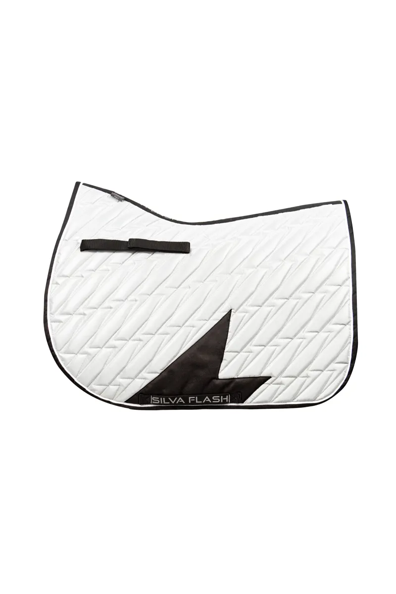 Hy Equestrian Silva Flash Reflective Saddle Pad - Black/Silver/Reflective